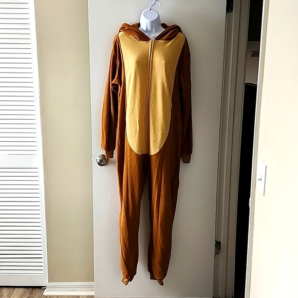 Reindeer Zipster Onesie Brown Halloween Christmas Parties Size Small/Medium - Picture 2 of 9